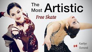 The highest PCS artistic scores in the free skate - women´s figure skating