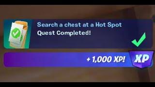 Fortnite - Search chest at a Hot Spot - Chapter 4 Season 2