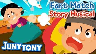 Fart Match  Korean Fairy Tales  Story Musical for Kids  Kindergarten Story  JunyTony