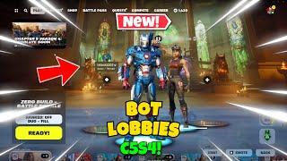 How To Get BOT LOBBIES In Fortnite Chapter 5 Season 4 Bot Lobby Tutorial