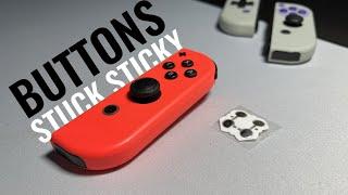 Fix Sticky and Stuck Nintendo Switch Joy Con Buttons  How to restore tactice feel back to buttons