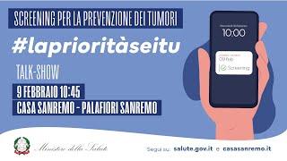 Talk show sulla prevenzione dei tumori da Casa Sanremo con il ministro Schillaci