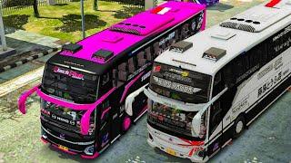 BUSSID Update 4.3.2 Mod JB5 MN Art x FMD $$$ JB5 Black Pink Strobo Mata Corong Atas Real Sound ETS2