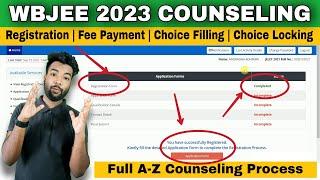 WBJEE 2023 Counselling Registration Full Process  Fee Payment  Choice Filling.