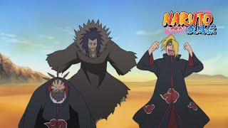 Сасори и Дейдара против Орочимару Полный бой  Sasori and Deidara VS Orochimaru Full battle