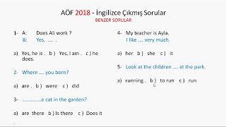 AÖF İngilizce ÇIkmış Benzer Sorular Nasıl Çözülür  7 dk. da Öğren