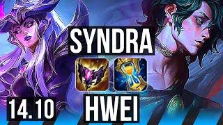 SYNDRA vs HWEI MID  8 solo kills Godlike 600+ games  KR Master  14.10