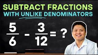 How to Subtract Fractions with Unlike Denominators  @ProfD