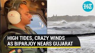 Gujarat High Tides Strong Winds Red Alert as Biparjoy Nears I All Updates