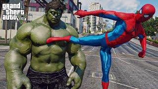 GTA 5 - Spiderman VS Hulk  Epic Death Battle