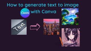 How to generate text to image with canva