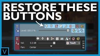 Restore Track Header Buttons in Vegas Pro