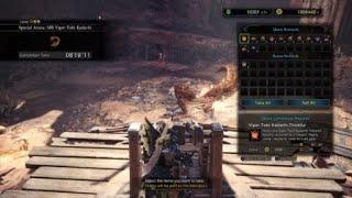 MHW Iceborne Viper  Tobi-Kadachi Death by Ballista