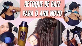 RETOQUE DE RAIZ COM FIOTERAPIA SOZINHA EM CASA. PASSO A PASSO COMO FAÇO ALISAMENTO NO MEU CABELO.