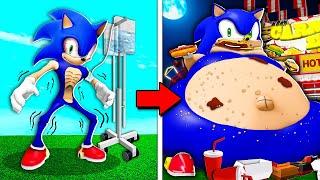 ¡Mejorando FLACO SONIC al MAS GORDO Roblox