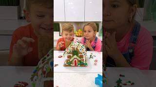 Kids learn how to decorate Gingerbread house - Fun story with uncle