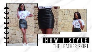 How to style a black leather skirt  1 leather skirt 5 different styles  lookbook