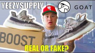 EARLY GOAT APP PAIR VS RETAIL PAIR YEEZY 35O V2 ZYON  TIPS ON HOW TO SPOT FAKES ON YEEZY 350 V2