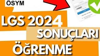 Lgs 2024 Sonuç Öğrenme  Lise Sonuçları Nereden Bakılır 2024