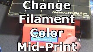 Changing Filament colors Mid-Print on Prusa MK2