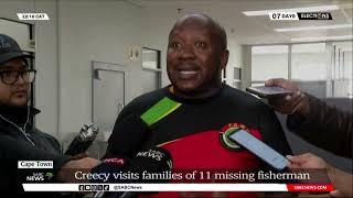 Cape Town  Barbara Creecy visits families of 11 missing fisherman