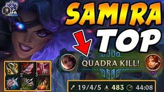 Samira TOP goes BRRR For 500 CS and Quadra Kill ft. IMPOSSIBLE GAME  Für Dobby Iron to Diamond #24