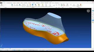 Speed Design Nike shoe sole in PowerSHAPE - Surface modellnig training session sample