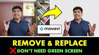 In 1 Click Remove & Replace VIDEO background using Movavi 2023