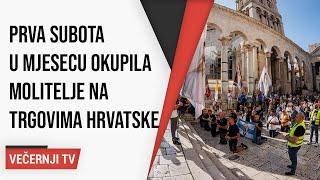 Prva subota u mjesecu ponovno na trgove diljem Hrvatske okupila molitelje