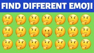 CAN YOU FIND DIFFERENT EMOJI  ODD ONE OUT 
