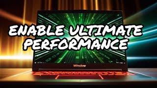 How to Enable Ultimate Performance In Windows 10  2024