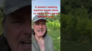 A woman’s washing machine breaks down so she calls the repair man and then… #jokes #joke #shirts