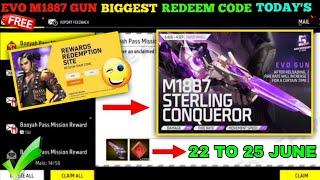 FREE FIRE REDEEM CODE TODAY 25 JUNE REDEEM CODE FREE FIRE  FF REDEEM CODE TODAY 25 JUNE