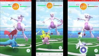 Pokemon Go 18 Unique Mewtwo Trio Psycho CutFocus Blast Cloudy Weather