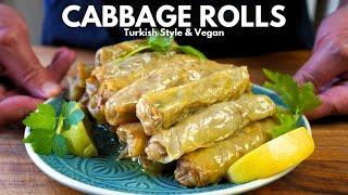 Melt in the Mouth Turkish Cabbage Rolls Vegan Zeytinyagli Lahana Sarma