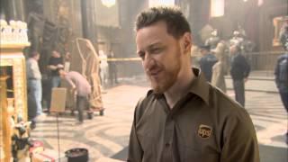 Muppets Most Wanted James McAvoy UPS Guy On Set Movie Interview  ScreenSlam