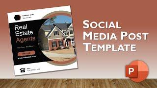 Simple Social Media Post Design  PowerPoint Template Design