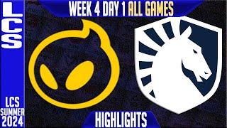 DIG vs TL Highlights ALL GAMES  LCS W4D1 Summer 2024  Dignitas vs Team Liquid Week 4 Day 1