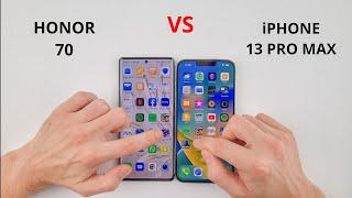 Honor 70 vs iPhone 13 Pro Max  SPEED TEST