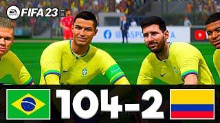 FIFA 23 - MESSI RONALDO MBAPPE NEYMAR ALL STARS  BRAZIL 104 - 2 COLOMBIA