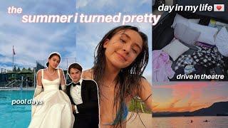 a *THE SUMMER I TURNED PRETTY* DAY IN MY LIFE pool days drive in movie theatre beach + more