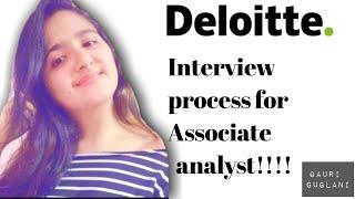 DELOITTE ASSOCIATE ANALYST INTERVIEW   TIPS AND ADVICE  #Deloitte #interview #freshers