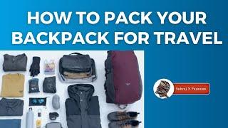 How to Pack your backpack for Travel  Forclaz 40 Litres Trekking Bag