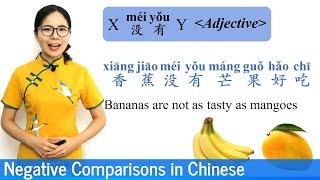 Negative Comparisons in Mandarin Chinese Using bùbǐ and méiyǒu  Beginner Lesson 13  HSK 3 HSK 5
