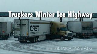 Truckers Winter Ice Highway