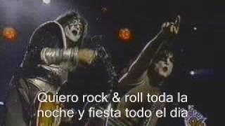 Kiss-Rock and roll all nigth subtitulos en español