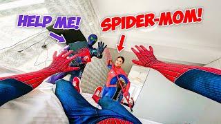 SPIDER-MAN Bros VS SUPERMOM Spider In REAL LIFE Comedy Funny jokes