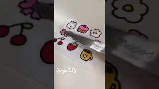 Стикеры своими руками Только скотч и бумага Stickers handmade #papercraft #shorts