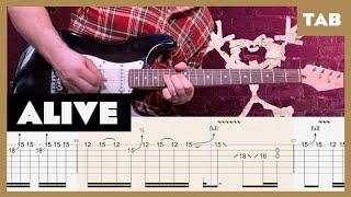 Pearl Jam - Alive - Guitar Tab  Lesson  Cover  Tutorial  Donner DST-400