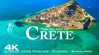 4K CRETE 2024  4 HOUR Drone Aerial of Agios Nikolaos Elounda & Spinalonga  Greece Kreta Creta